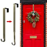 ZMCINER Ön Kapı için Çelenk Askısı, Ayarlanabilir Çelenk Askısı 15 ila 25 İnç Çelenk Askısı, 20 lb Daha Büyük Kapı Yükseltme Çelenk Askısı Noel Sonbahar Çelenk Süslemeleri Kanca (Nikel)