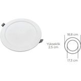 Zmr 15 W Slım Panel LED Spot 6500K