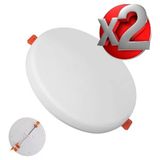 Zmr 36W Ayarlanabilir Pro Sıva Altı Yuvarlak Panel Armatür 6500K Beyaz Işık ( 2 Adet ) - 30 - 40 W