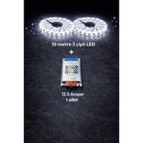 ZMR Lumıxa 3 Çipli 10 Metre Beyaz LED + 12.5 Amper Trafo - 14,5 W