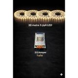 ZMR Lumıxa 3 Çipli 20 Metre Günışığı LED + Trafo - 1 - 10 W - Gün Işığı