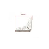 ZMY Metal Kitap Köşe Koruyucu Küçük Boy Gümüş Rengi 14x14x2 Mm X 12 Adet