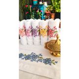 Z&N STYLE Annem 50x90 Cm. Jakarlı Kanaviçe Nakışlı Çeyizlik Lüks Havlu Seti 6'lı