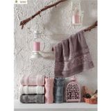 Z&N Style Annem Miss Bamboo Thelma 50X90Cm. Lüks Ihraç Malı El&Yüz 6'Lı Havlu Seti %70 Bambu Lifi (Çantalı)