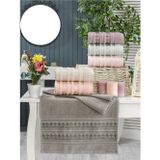 Z&N Style Annem Venedik Aır Coton 50X90 Cm Çeyizlik Ihraç Malı El&Yüz 6'Lı Lüks Havlu Set (Özel Çantalı)