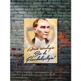 Znc Atatürk, - Önemli Kişiler, Tarihi Kişiler, Özel Tasarım Kağıt Poster, Duvar Sanatı