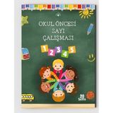 ZNC Okul Öncesi Sayı Çalışması ve Çocuklar Için Boyama Kitabı (20 Tam Sayfa Resimli Boyama Kitabı) - Çok Renkli