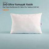 Znd Maya Textile Mikro Elyaf Yastık Kaz Tüyü'ne En Yakın Form 50 x 70 cm Dikdörtgen Ergonomik Beyaz Dış Materyal ile Konfor - 50 × 70 cm