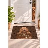 ZNG design home Poodle Köpek Temalı Kişiye Özel Kapı Önü Paspası Dijital Baskı-Yıkanabilr-4 Renk Seçeneği