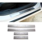 ZNZ Oto Aksesuar Chevrolet Cruze Sedan Krom Kapı Eşik Koruması 4 Parça 2013 ve Üzeri Paslanmaz Çelik