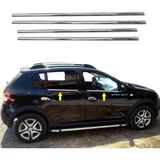 ZNZ Oto Aksesuar Dacia Sandero Stepway Krom Cam Çıtası Seti 4 Prç. 2012-2020 P.çelik