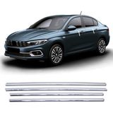 ZNZ Oto Aksesuar Fiat Egea Sedan 2015 Sonrası Krom Cam Çıtası 4 Kapı P.çelik
