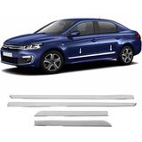 ZNZ Oto Aksesuar Peugeot 301 Krom Yan Kapı Çıtası 4 Kapı P.çelik 2012 Ve Üzeri