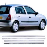 ZNZ Oto Aksesuar Renault Clio 2 Symbol Krom Cam Çıtası 4 Prç. 1998-2005 P. Çelik