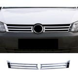 ZNZ Oto Aksesuar Vw Caddy Krom Ön Panjur 2 Parça 2010-2015 Paslanmaz Çelik