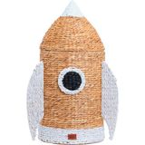 Zoa Collection Kapaklı Rattan Roket Oyuncak Sepeti - Naturel - Standart