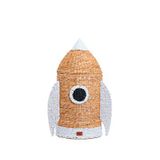 Zoa Collection Kapaklı Rattan Roket Oyuncak Sepeti