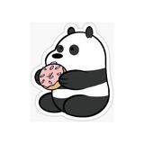Zobar Markt Zobarmarkt Donut Yiyen Panda Defter Ajanda Planner Bullet Journal Laptop Sticker, 8 cm