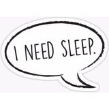Zobar Markt Zobarmarkt I Need Sleep! Defter Ajanda Planner Bullet Journal Laptop Sticker, 6 cm