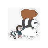 Zobar Markt Zobarmarkt Küçük Kızın Panda Arkadaşları Defter Ajanda Planner Bullet Journal Laptop Sticker, 7 cm