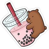 Zobar Markt Zobarmarkt Mor Milkshake Panda Defter Ajanda Planner Bullet Journal Laptop Sticker, 6 cm