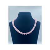 Zodyak Doğal Taş Pembe Kuvars Doğal Taş Kolye 6 Mm Küre Kesim