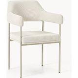 Zoe Kord Kumaş Kolçaklı Sandalye - Koyu Yeşil, Ergonomik ve Şık - Bej - Antrasit