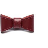 Zoe Pet Atelier Bordo Deri Küçük Irk Köpek ve Kedi Papyonu - Mavi - Standart