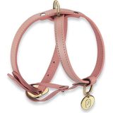 Zoe Pet Atelier Pembe Deri Köpek Göğüs Tasması