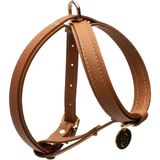 Zoe Pet Atelier Taba Deri Çapraz Köpek Göğüs Tasması