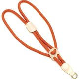Zoe Pet Atelier Turuncu Bej Paracord Deri Köpek Göğüs Tasması