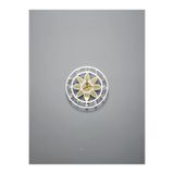 Zoe3 Style Modern Lotus Desenli Beyaz-Gold Dekoratif Duvar Saati - Sessiz Mekanizma Z36SS212601