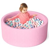 ZOEFOYS Küçük Çocuklar için Köpük Top Havuzları, Bebekler için Bebek Top Çukurları, İç Mekan Çocuk Hafızalı Köpük Yumuşak Yuvarlak Topsuz Tasarlanmış (Pembe)