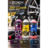 Zoen 3'lü Araç Bakım Seti- Demir Tozu Temizleyici + Jant Temizleyici + Seramik Lastik Parlatıcı 1500 ml & Ekstra Parlaklık