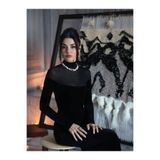 zoezoe Kadife&Tül Hande maxi boy elbise