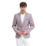 Zoilo Erkek Bordo Poliviskon Kumaşlı Dirsekli Slim Fit Spor Blazer Ceket Bordo 58
