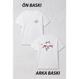 Zoka Wear Metallica Baskili Unis2 Ön ve Sırt Baskılı Tişört - Beyaz - L - XL