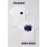 Zoka Wear Ride Metallica-2 Ön ve Sırt Baskılı Tişört - Beyaz - L - XL