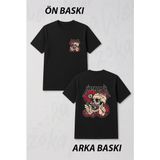 Zoka Wear Shortest Straw Metallica Ön ve Sırt Baskılı Tişört - Siyah - L - XL