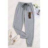 Zoka Wear Unisex Baby Yoda Illustrasyon Çizim Baskılı Eşofman Altı - Gri - L - XL