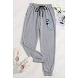 Zoka Wear Unisex Jurassic World Baby Blue Baskılı Eşofman Altı - Gri - L - XL