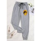 Zoka Wear Unisex Jurassic World Dominion Baskılı Eşofman Altı - Gri - L - XL