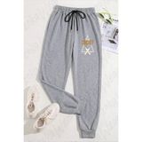 Zoka Wear Unisex Kriket Cricket Baskılı Eşofman Altı - Gri - L - XL