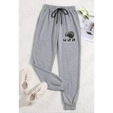 Zoka Wear Unisex Yamaç Paraşütü V1 Baskılı Eşofman Altı - Gri - S - M
