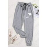 Zoka Wear Unisex Yamaç Paraşütü V5 Baskılı Eşofman Altı - Gri - L - XL