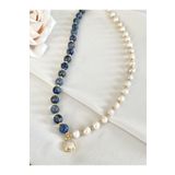 Zokak Sertifikalı Gerçek Inci Lapis Lazuli Kolye, Inci Ve Lapis Taşı Kolye, Gerçek Inci Kolye, Lapis Kolye