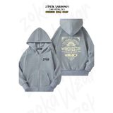 ZOKAWEAR Oversize Supernatural A Very Winchester Sırt Baskılı Fermuarlı Kapşonlu Gri Hırka (2 İplik)