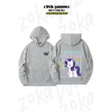 ZOKAWEAR Oversize The Many Words Of Rarity Mlp Sırt Baskılı Kapüşonlu Sweatshirt (2 İplik)