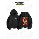 ZOKAWEAR Oversize Twin Peaks 2 Sırt Baskılı Kapüşonlu Sweatshirt (2 İplik)