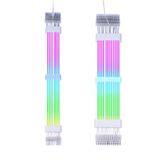 Zoko 1x24 Pin / 2x8 Pin Argb Aydınlatmalı Sleeved Kablo Seti